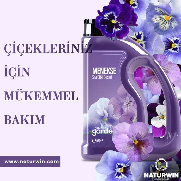 NATURWİN GARDEN MENEKŞE SIVI BİTKİ BESİNİ GÜBRE 600 ML ürün görseli 1