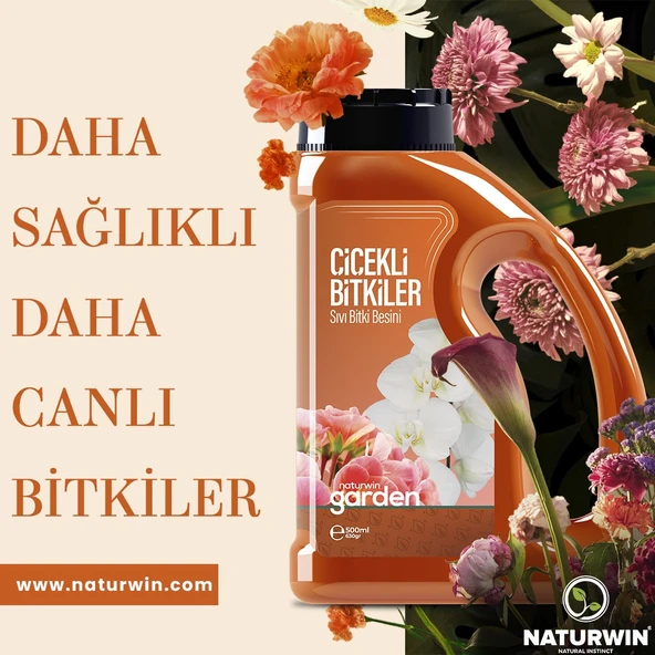 NATURWİN GARDEN ÇİÇEKLİ BİTKİLER SIVI BİTKİ BESİNİ GÜBRE 600 ML ürün görseli 1