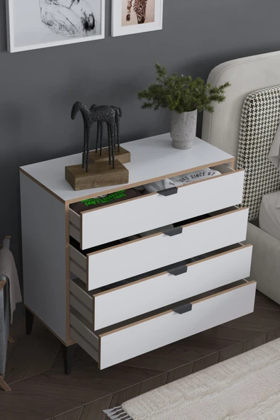 SARMOBİ Arden 4 Çekmeceli Şifonyer - Resim 5