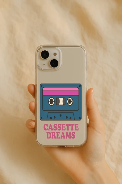 Samsung Galaxy A24 Casette Dreams Baskılı Şeffaf Silikon Kılıf ürün görseli 1