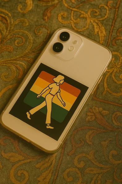 Realme Realme 12 Pro Plus Retro Kadın Baskılı Şeffaf Silikon Kılıf ürün görseli 1
