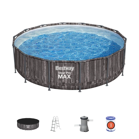 Bestway® 5614Z Steel Pro MAX™ Prefabrik Yer Üstü Çember Havuz Seti 4,27 m x 1,07 m ürün görseli 1