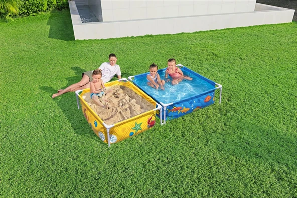 Bestway® 561CF Prefabrik İkili Su ve Kum Oyun Havuzu ürün görseli 1