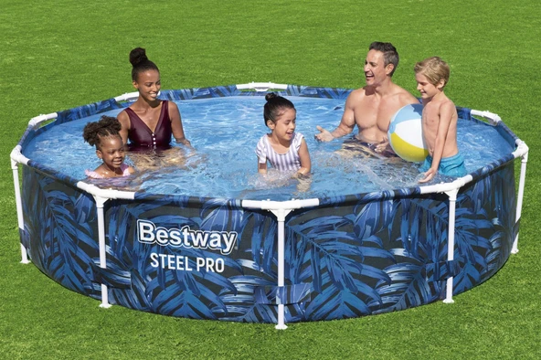 Bestway® 56985 Steel Pro®  Çember Yer Üstü Havuz 3,05 m x 66 cm ürün görseli 1