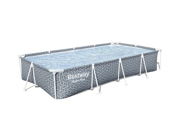 Bestway® 561FT Steel Pro® Dikdörtgen Prefabrik Yer Üstü Havuz 3,66 m x 2,01 m x 66 cm ürün görseli 1