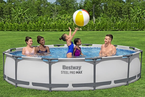 Bestway® 56416 Steel Pro MAX™ Yerüstü Prefabrik Havuz Seti 3,66 m x 76 cm ürün görseli 1