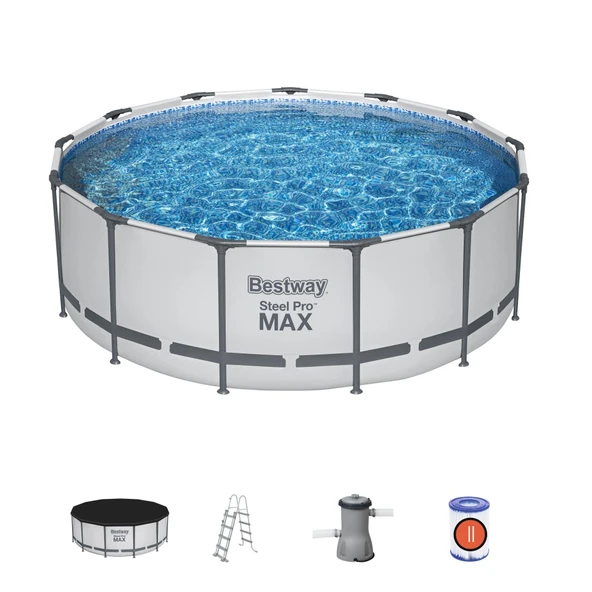 Bestway® 5618W Steel Pro MAX™ Prefabrik Yer Üstü Çember Havuz Seti 3,96 m x 1,22 m ürün görseli 1