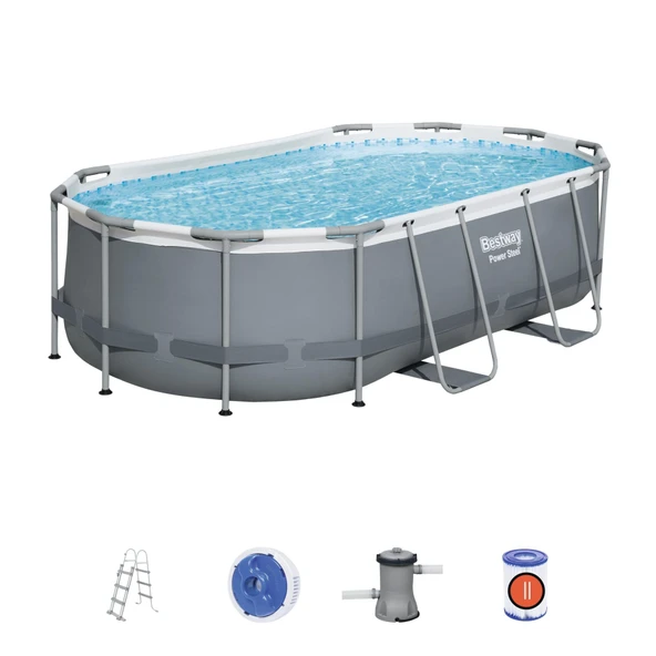 Bestway® 56620 Steel Pro MAX™ Prefabrik Yer Üstü Havuz Seti 4,27 m x 2,50 m x 100 cm ürün görseli 1