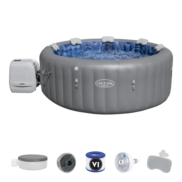Bestway Lay-Z-Spa 6001T Santorini Smart HydroJet Pro Enerji Tasarruflu Şişme Spa Havuzu, Mobil Uygulama Kontrollü, 5-7 kişilik ürün görseli 1