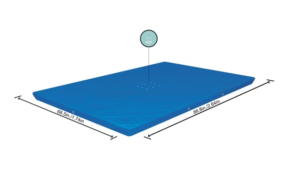 Bestway® 58105 Dikdörtgen Havuz Örtüsü - 2,59 m x 1,70 m Yerüstü Havuzlar için ürün görseli 1