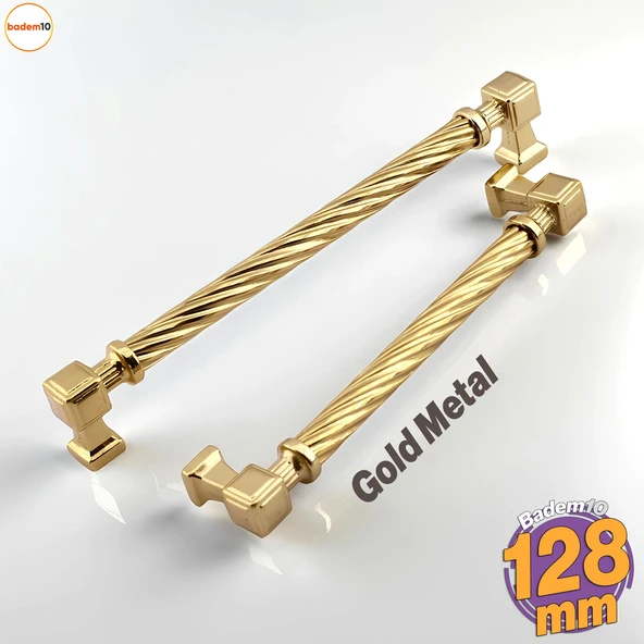 Burma Gold Altın Metal Kulp 128 mm Mobilya Çekmece Mutfak Dolabı Dolap Modern Kapak Kulbu Kulpları ürün görseli 1