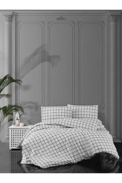 Vip Home Concept Market Ürünleri Tek Kişilik Ranforce Pamuk Nevresim Seti Çarşafsız-beyaz Pano ürün görseli 1