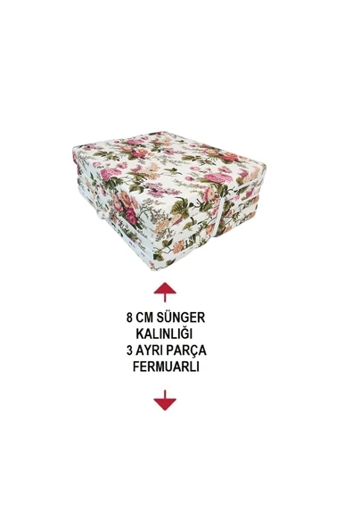 Vip Home Concept Market Ürünleri Katlanır Yatak Yer Yatağı Yatak 80x180 Ingiliz Gülü 8 Cm ürün görseli 1