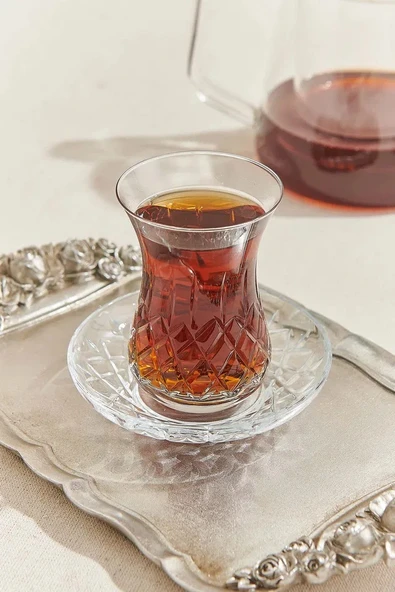 Girist Diamonds Desenli Lüks Çay Bardak Takımı ürün görseli 1