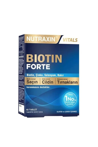 Nutraxin Biotin Forte 5.000 Mcg 60 Tablet - Resim 4