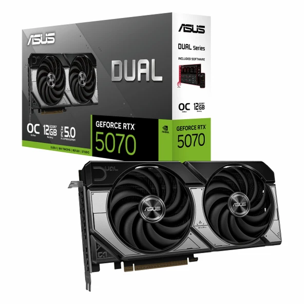 Asus Dual GeForce RTX 5070 OC 12GB GDDR7 192Bit HDMI/DP Ekran Kartı ürün görseli 1