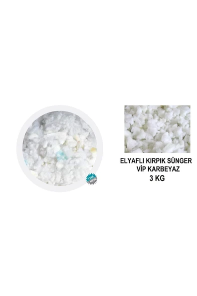 Vip Home Concept Market Ürünleri Elyaflı Kırpık Sünger Vip Karbeyaz Elyaflı Kırpık 3 Kg Mobilya Koltuk Minder Kırlent Dolgu ürün görseli 1