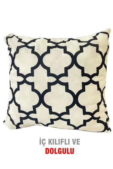 Vip Home Concept Kırlent Yastık Dolgulu Fermuarlı Vip Yastık 1 Adet-43x43 Cm(alaçatı) ürün görseli 1
