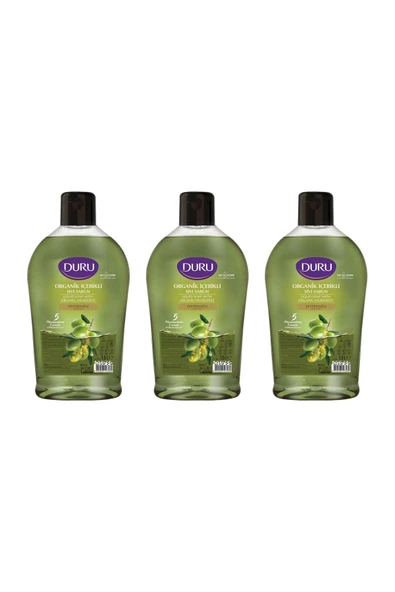Duru Sıvı Sabun Organik İçerikli Zeytinyağlı 1500 ml x 3 adet ürün görseli 1