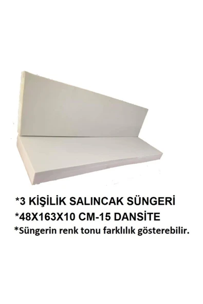 Vip Home Concept Market Ürünleri Salıncak Süngeri 3 Kişilik 48x163 Cm-10 Cm Kalınlık 15 Dansite-2 Adet-1 Takımlık ürün görseli 1