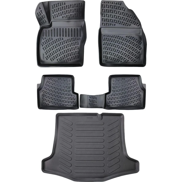 Ford Focus 2 2005-2010 Sedan 3D Paspas+Bagaj Havuzu Seti ürün görseli 1