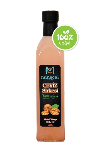 Minecal Ceviz Sirkesi 500 ml – %100 Katkısız Doğal | Şekersiz | Koruyucu Içermez ürün görseli 1
