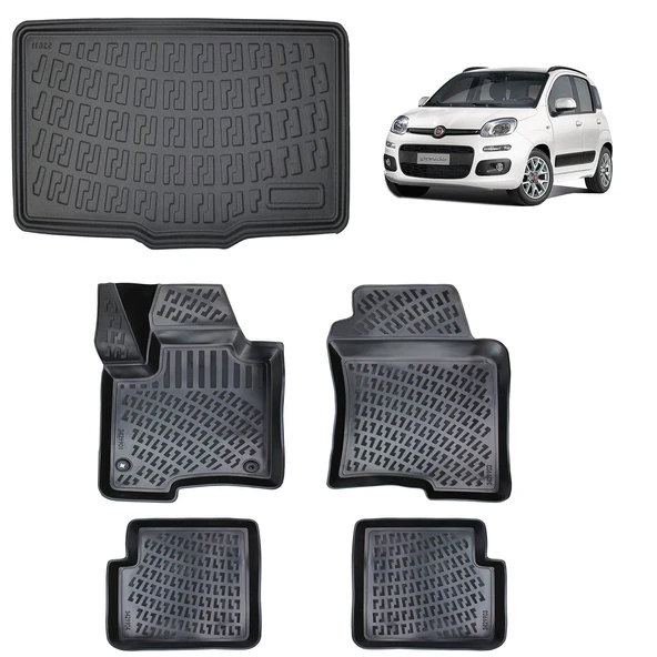 Rizline Fiat Panda 2011 Ve Sonrası 3D Havuzlu Paspas ve Bagaj Havuzu ürün görseli 1