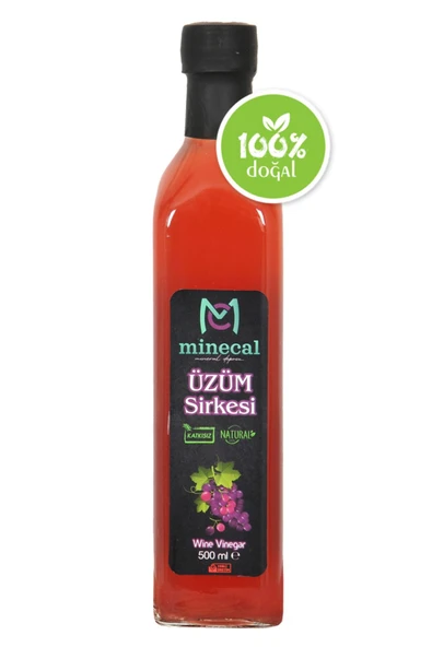 Minecal Üzüm Sirkesi 500 ml – %100 Katkısız Doğal | Şekersiz | Koruyucu Içermez ürün görseli 1