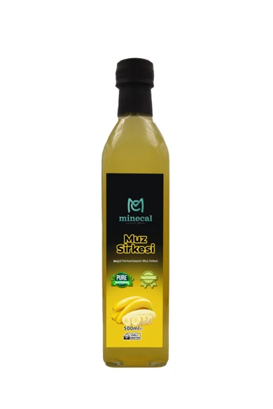 Minecal Muz Sirkesi 500 ml – %100 Katkısız Doğal | Şekersiz | Koruyucu Içermez ürün görseli 1