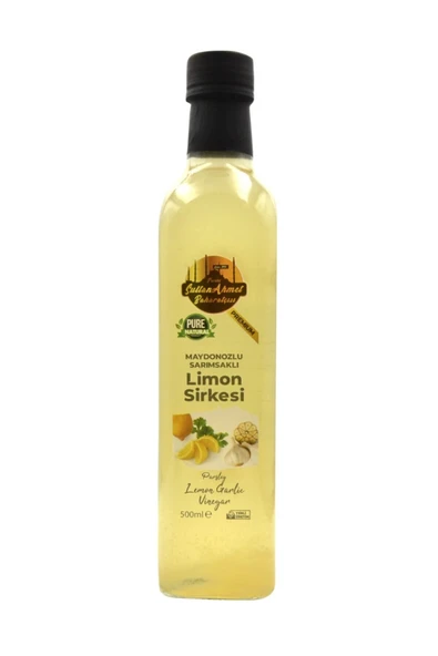 Tarihi SultanAhmet Baharatçısı Maydanozlu Sarımsaklı Limon Sirkesi 500 ml – %100 Katkısız Doğal | Özel Üretim ürün görseli 1