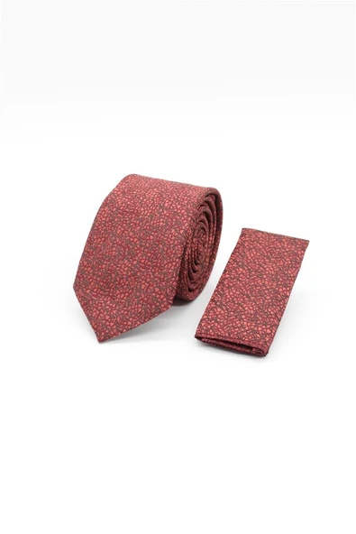 Kırmızı Desenli 6 Cm Kravat ürün görseli 1