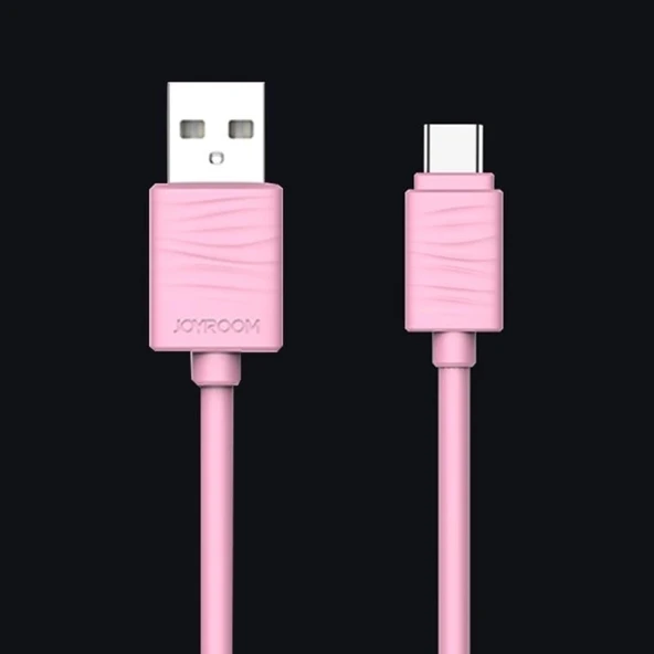 Joyroom JR-S118 Type-C USB Hızlı Şarj ve Data Kablosu 1m Pembe ürün görseli 1