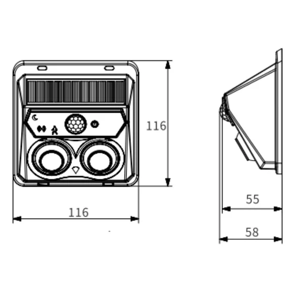 Fujiled Sensörlü Solar Aplik 6W - Resim 2