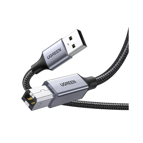 UGREEN 80804 US369 USB-A to USB-B 2.0 Örgülü Yazıcı Kablosu 3metre ürün görseli 1