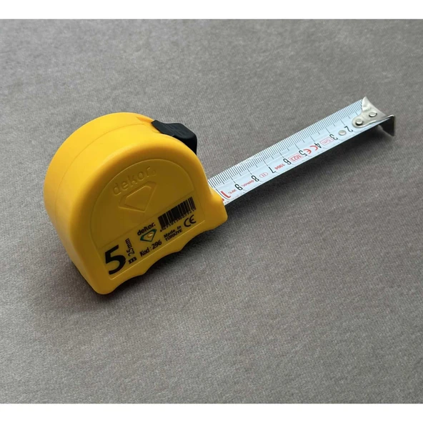 Dekor 296 5M*25mm Sarı Şerit Metre - Resim 3