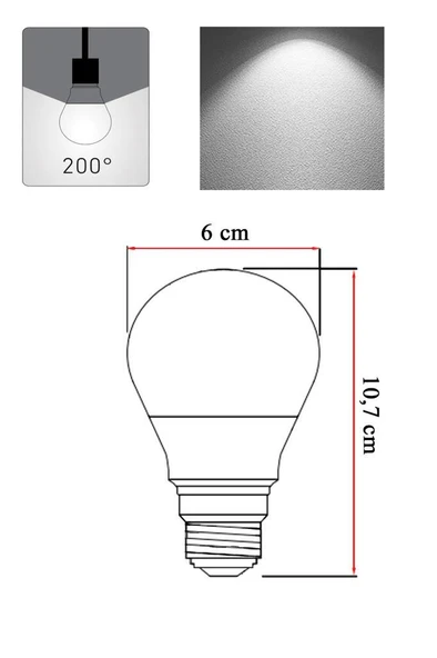 Panasonic 4,9W (43W) Mini Led Ampul Beyaz - 6500K E27 - Resim 2
