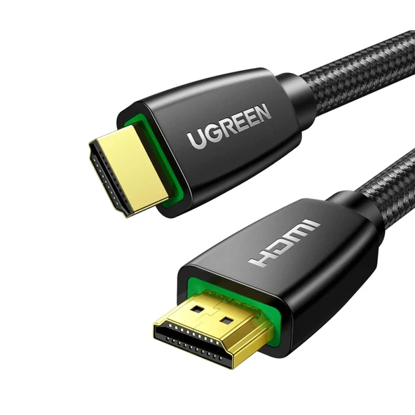 UGREEN 40412 HDMI Kablo 4K 18GB/s HDMI 2.0 Örgülü Görüntü ve Ses Aktarma Kablosu Siyah 5metre ürün görseli 1
