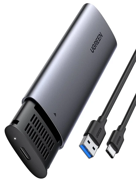 UGREEN 10903 CM400 M.2 Sata NGFF SSD UASP Desteği USB3.1 5GB/s Type-C Gen1 B-Key M+B Key Disk Kutusu ürün görseli 1