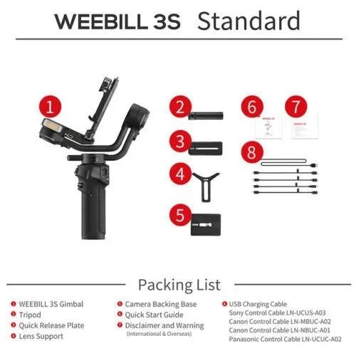 Zhiyun Weebill 3S Handheld Gimbal Stabilizer - Resim 6