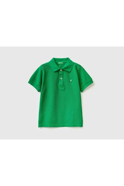 Erkek Çocuk Yeşil Logolu Polo T-shirt ürün görseli 1