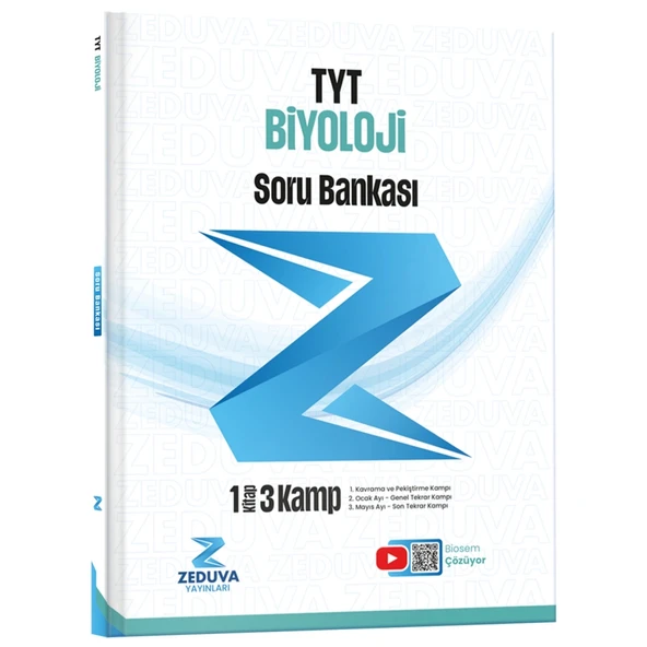 Zeduva Yayınları Biosem Tyt Biyoloji 1 Kitap 3 Kamp Soru Bankası ürün görseli 1