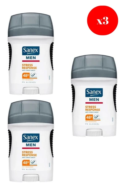 Sanex Men Anti Stress Response Sweat 50ml X3 ADET ürün görseli 1