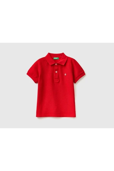 Erkek Çocuk Kırmızı Logolu Polo T-shirt ürün görseli 1