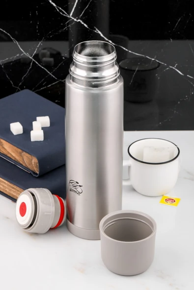 Cooker 0.75 Litre Çelik Termos Gri Ckr2002 ürün görseli 1