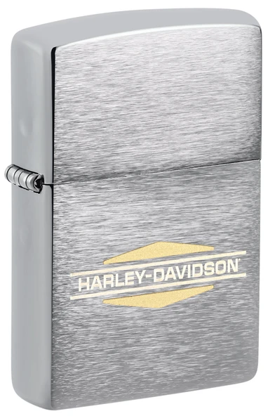 Zippo Harley Davidson Logo Brushed Chrome Design Çakmak ürün görseli 1