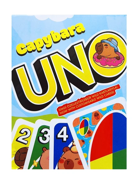 Uno Capybara Oyun Kartı Resimli Uno Oyun ürün görseli 1