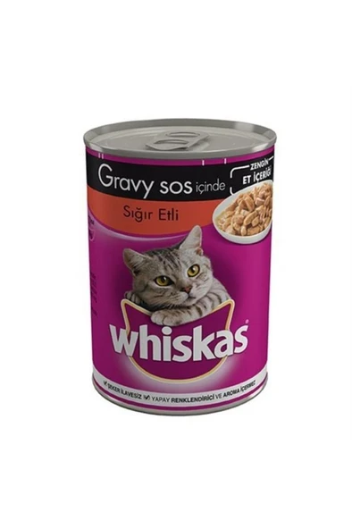 Whiskas Sığır Etli  Yetişkin Kedi Konservesi 400 Gr ürün görseli 1