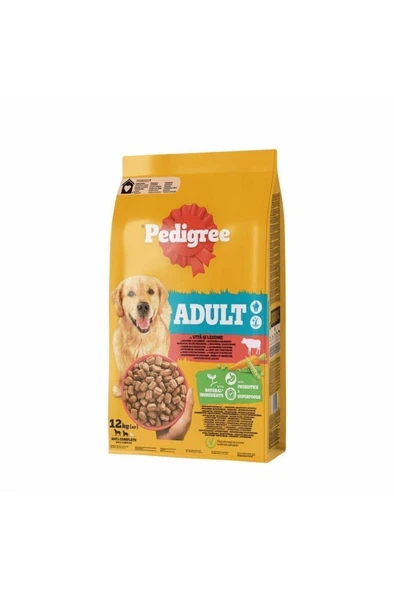 Pedigree Sığır Etli Ve Sebzeli Yetişkin Köpek Mama 12 Kg ürün görseli 1