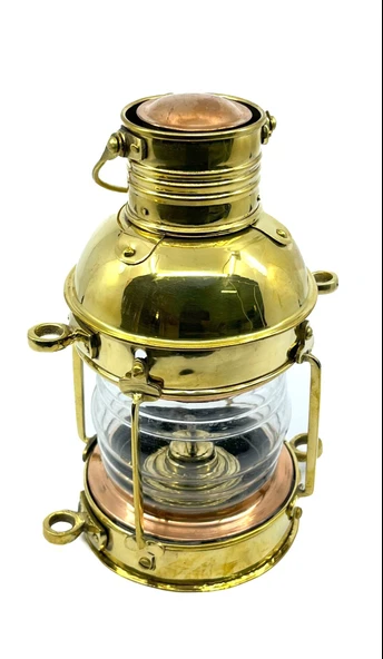 Nostaljik Görünümlü Pirinç Gaz Yağı Lambası ürün görseli 1