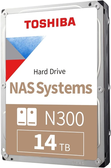 Toshiba N300 HDWG51EUZSVA 3.5" 7200 Rpm SATA 3.0 14 TB Harddisk ürün görseli 1
